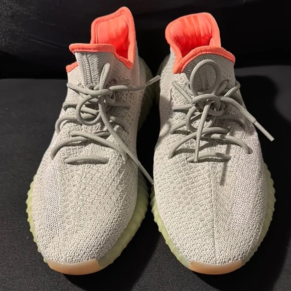 adidas | Shoes | Used Adidas Yeezy Boost Gray And Orange Sneakers No Box |  Poshmark